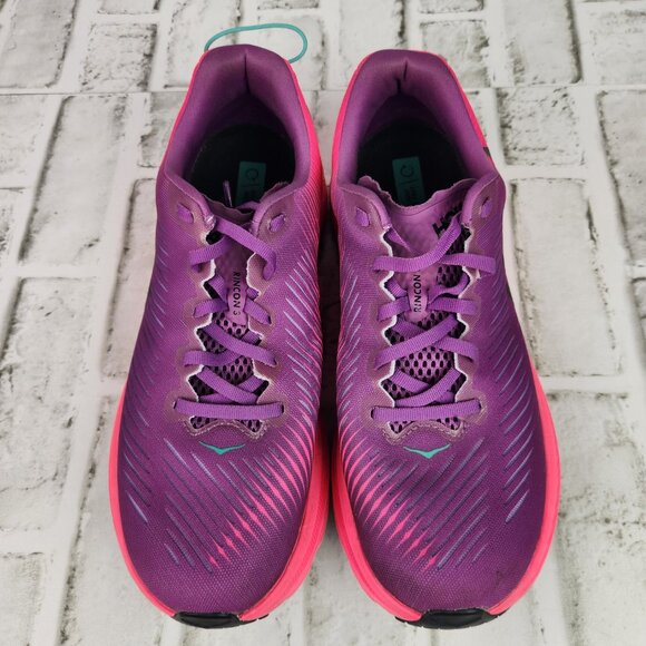 Hoka One One Rincon 3 Women Sz 9.5 B Purple Pink Running Athletic Shoe Train Gym - Picture 9 of 10